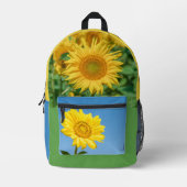 Individuelle Name Sonnenblume Bedruckter Rucksack (Vorderseite)