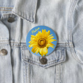 Individuelle Name Sonnenblume Button (Beispiel)