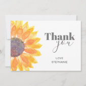 Individuelle Name Sonnenblume Danke Karte (Vorderseite)
