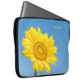 Individuelle Name Sonnenblume Laptopschutzhülle (Vorne Rechts)