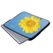 Individuelle Name Sonnenblume Laptopschutzhülle (Vorne Knopf)