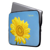 Individuelle Name Sonnenblume Laptopschutzhülle (Vorderseite Links)