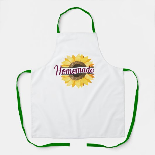 Individuelle Name Sonnenblume Schürze - Personalis (Vorderseite)