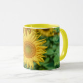 Individuelle Name Sonnenblume Tasse (VorderseiteRechts)