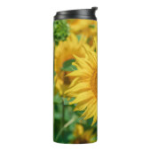 Individuelle Name Sonnenblume Thermosbecher (Nach links gedreht)