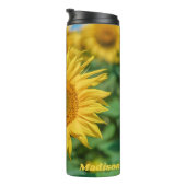 Individuelle Name Sonnenblume Thermosbecher (Nach rechts gedreht)