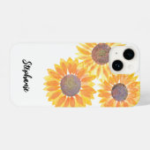 Individuelle Name Sonnenblumen iPhone Hülle (Rückseite (Horizontal))