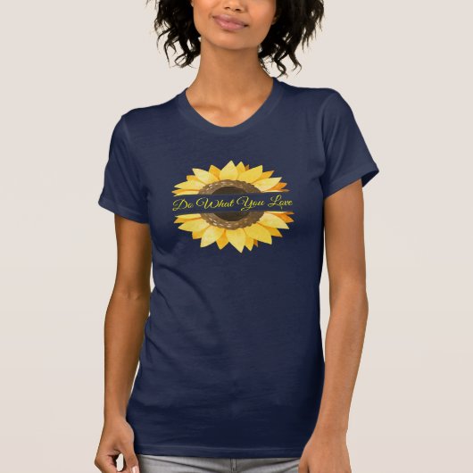 Individuelle Name, Sonnenblumen Positive Zitate T-Shirt (Vorderseite)