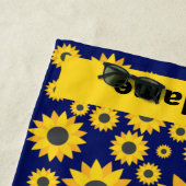 Individuelle Name Sonnenblumenmuster Summer Beach Strandtuch (Beispiel)