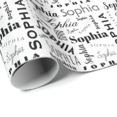 Individuelle Name Sophia Geschenkpapier (Rolleneckpunkt)