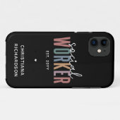 Individuelle Name Sozialarbeiter Abschluss Geschen Case-Mate iPhone Hülle (Rückseite (Horizontal))