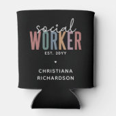 Individuelle Name Sozialarbeiter Abschluss Geschen Dosenkühler (Rückseite)