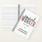 Individuelle Name Sozialarbeiter Abschluss Geschen Notizblock (Innen)