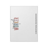 Individuelle Name Sozialarbeiter Abschluss Geschen Notizblock (Rotiert)