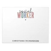 Individuelle Name Sozialarbeiter Abschluss Geschen Notizblock (Vorderseite)