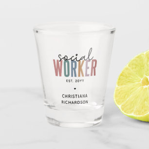 Individuelle Name Sozialarbeiter Abschluss Geschen Schnapsglas
