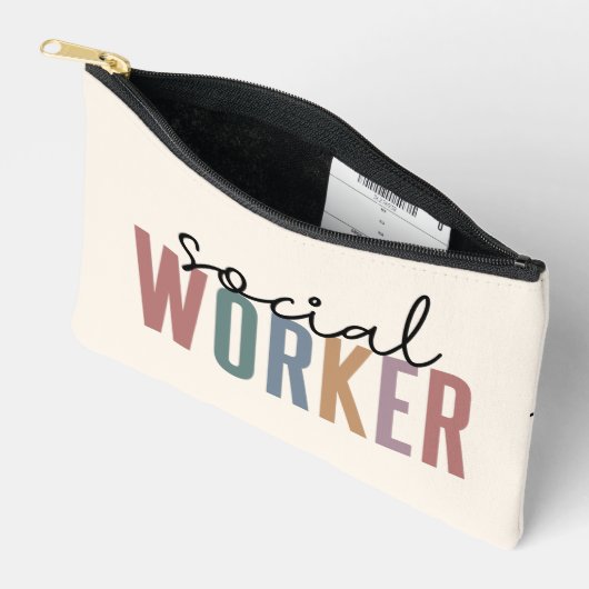 Individuelle Name Sozialarbeiter Abschluss Geschen Zubehörtasche (Offen)