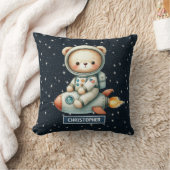 Individuelle Name Space Teddy Bear Kissen für Baby (Decke)