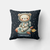 Individuelle Name Space Teddy Bear Kissen für Baby (Rückseite)