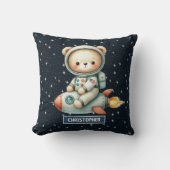 Individuelle Name Space Teddy Bear Kissen für Baby (Vorderseite)