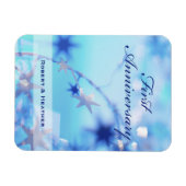 Individuelle Name, Sparkle zum ersten Hochzeitstag Magnet (Horizontal)