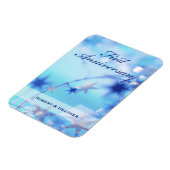 Individuelle Name, Sparkle zum ersten Hochzeitstag Magnet (Linke Seite)