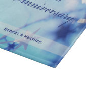 Individuelle Name, Sparkle zum ersten Hochzeitstag Schneidebrett (Ecke)