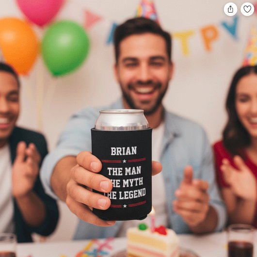 Individuelle Name Spaß Cool den Mann Der Mythos de Dosenkühler