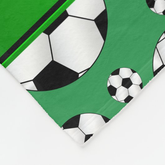 Individuelle Name Spaß grünen Fußball Bälle grün S Fleecedecke (Ecke)
