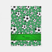Individuelle Name Spaß grünen Fußball Bälle grün S Fleecedecke (Vorderseite)