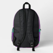 Individuelle Name-Spaß multicolor Pickleball Trend Bedruckter Rucksack (Rückseite)