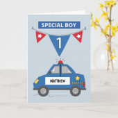 Individuelle Name Special Boy 1. Geburtstag Polize Karte (Gelbe Blume)