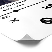 Individuelle Name Special Song Music Player Style  Poster (Ecke)