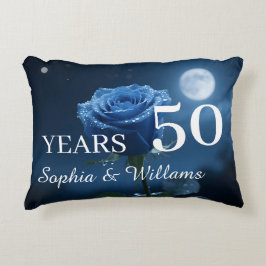 Individuelle Name & Special Years Romantische Blau Dekokissen