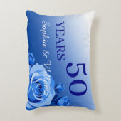 Individuelle Name & Special Years Romantische Blau Dekokissen (Vorderseite(Vertikal))