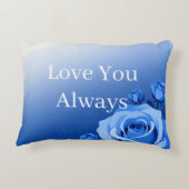 Individuelle Name & Special Years Romantische Blau Dekokissen (Rückseite)