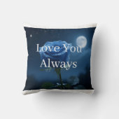 Individuelle Name & Special Years Romantische Blau Kissen (Rückseite)