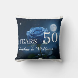 Individuelle Name & Special Years Romantische Blau Kissen