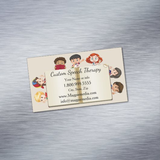 Individuelle Name Speech Therapy Kinder Cartoon Magnetische Visitenkarte (Beispiel)