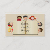 Individuelle Name Speech Therapy Kinder Cartoon Visitenkarte (Rückseite)