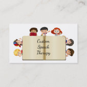 Individuelle Name Speech Therapy Kinder Cartoon Visitenkarte (Rückseite)