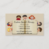 Individuelle Name Speech Therapy Kinder Cartoon Visitenkarte (Vorderseite)