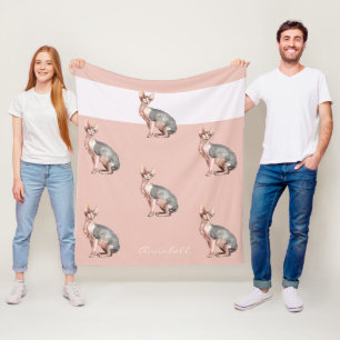 individuelle Name Sphynx Katzenhaarlose Fleecedecke