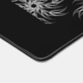 Individuelle Name Spiralen auf schwarz Schreibtischunterlage (Ecke)