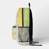 Individuelle Name Spring Flowers Muster Bedruckter Rucksack (Rechts)