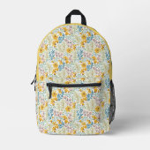 Individuelle Name Spring Flowers Muster Bedruckter Rucksack (Vorderseite)