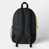 Individuelle Name Spring Flowers Muster Bedruckter Rucksack (Rückseite)