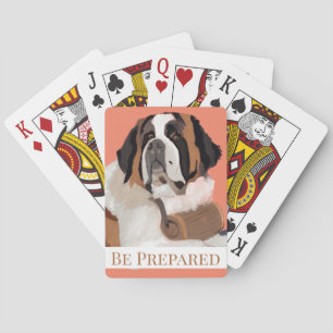 Individuelle Name St. Bernard Dog Digitale Kunst, Spielkarten
