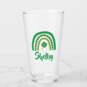 INDIVIDUELLE NAME St. Patrick's Day Boho Rainbow Glas (Vorderseite)