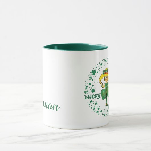 Individuelle Name St. Patrick's Day-Geschenk Tasse (Zentrum)